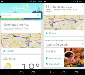 Google Now. Fonte: Tecnoblog