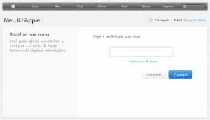 Apple: redefinir a senha