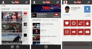 App do Youtube para Windows Phone