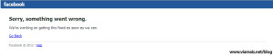 Facebook com erro